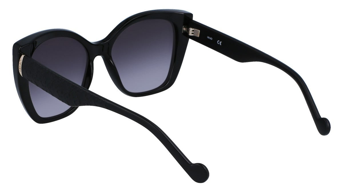Sonnenbrillen Liu Jo LJ766S (001) farbe black form schmetterling gläser gradient grey