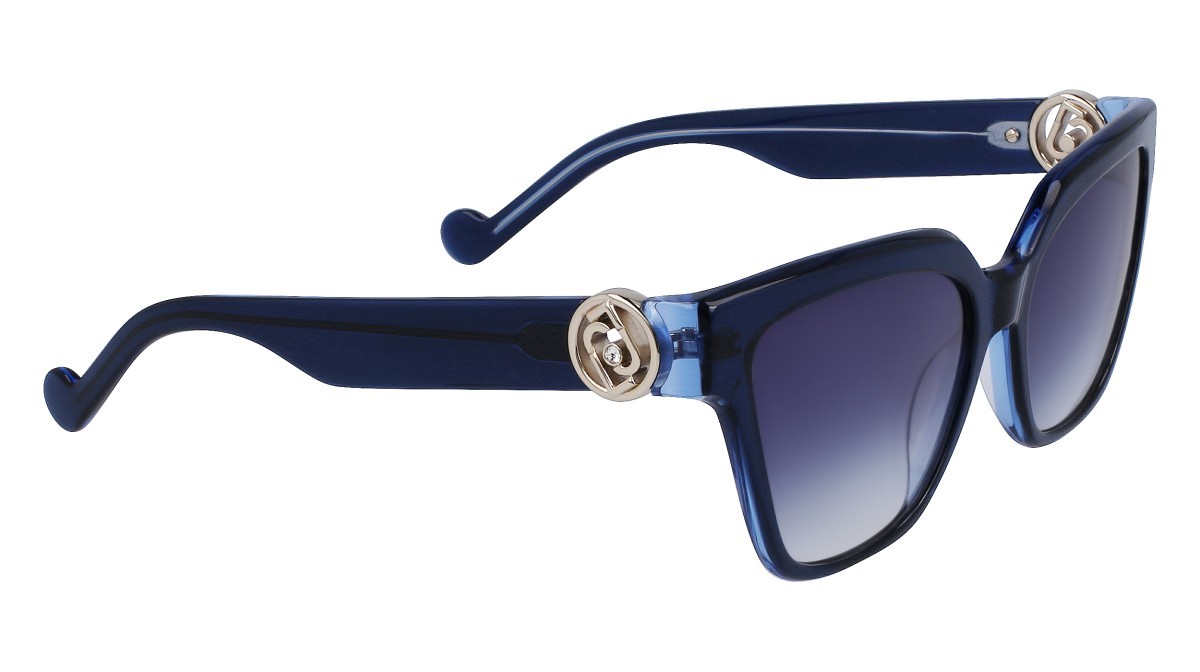 Sonnenbrillen Liu Jo LJ768SR (436) farbe blue/azure form schmetterling gläser gradient blue