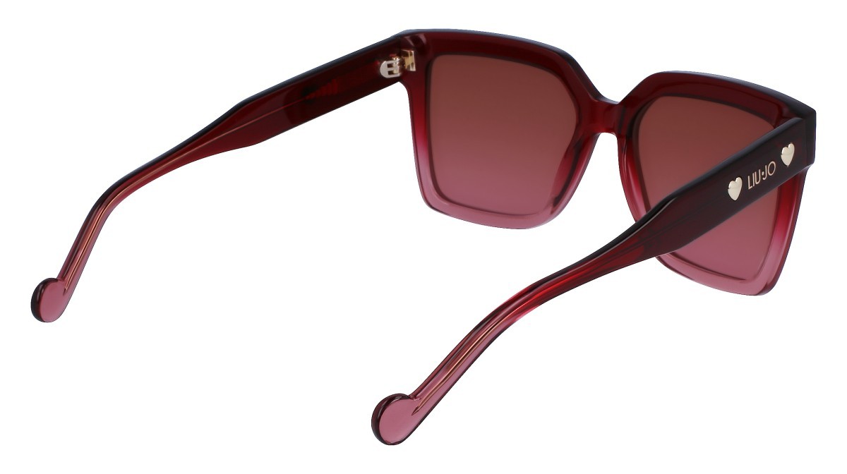 Occhiali da sole Liu Jo LJ771S (606) colore gradient burgundy forma rettangolare lenti double gradient brown+pink