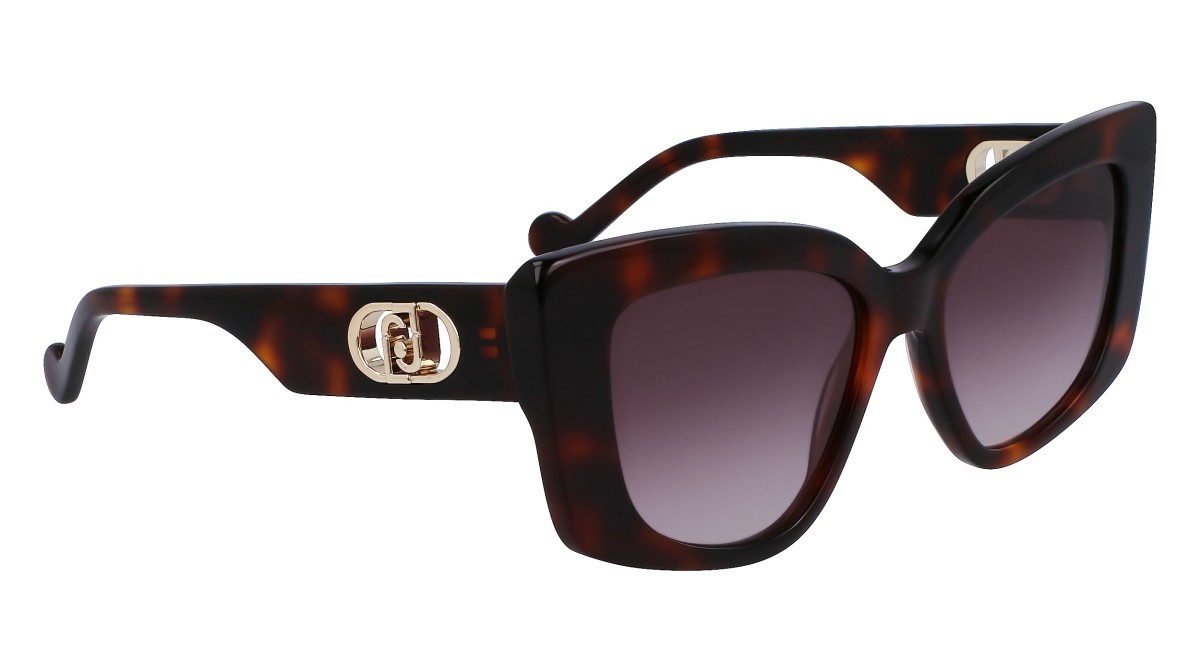 Sonnenbrillen Liu Jo LJ776S (240) farbe tortoise form rechteckig gläser gradient brown grey