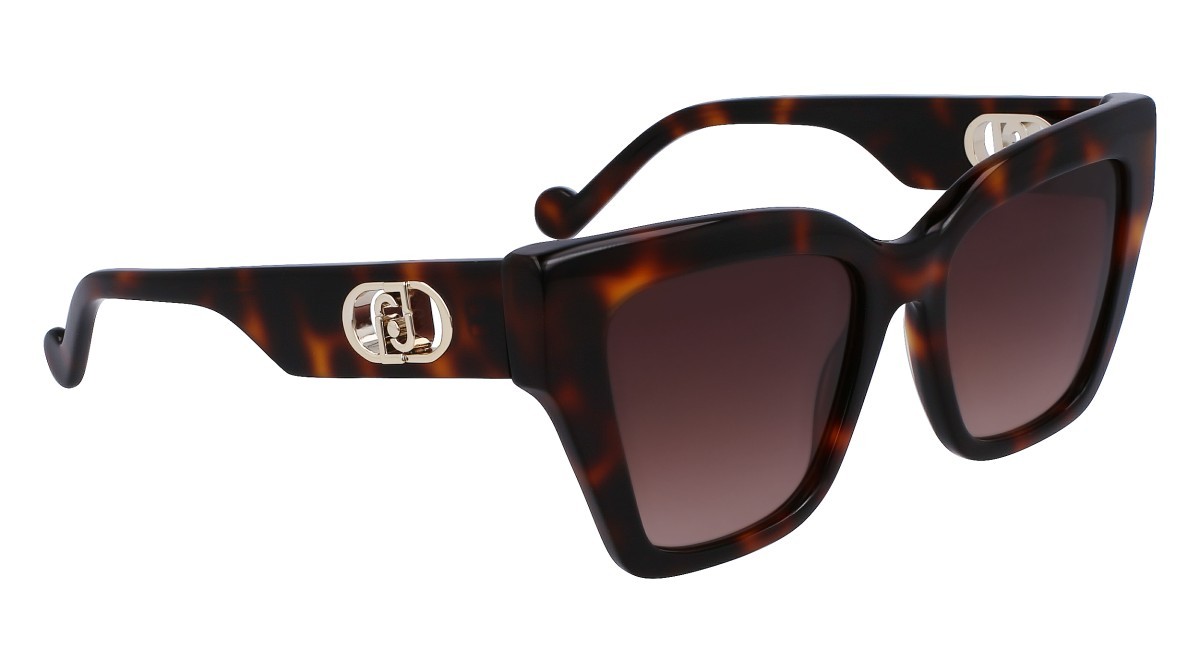 Occhiali da sole Liu Jo LJ777S (240) colore tortoise forma rettangolare lenti gradient brown