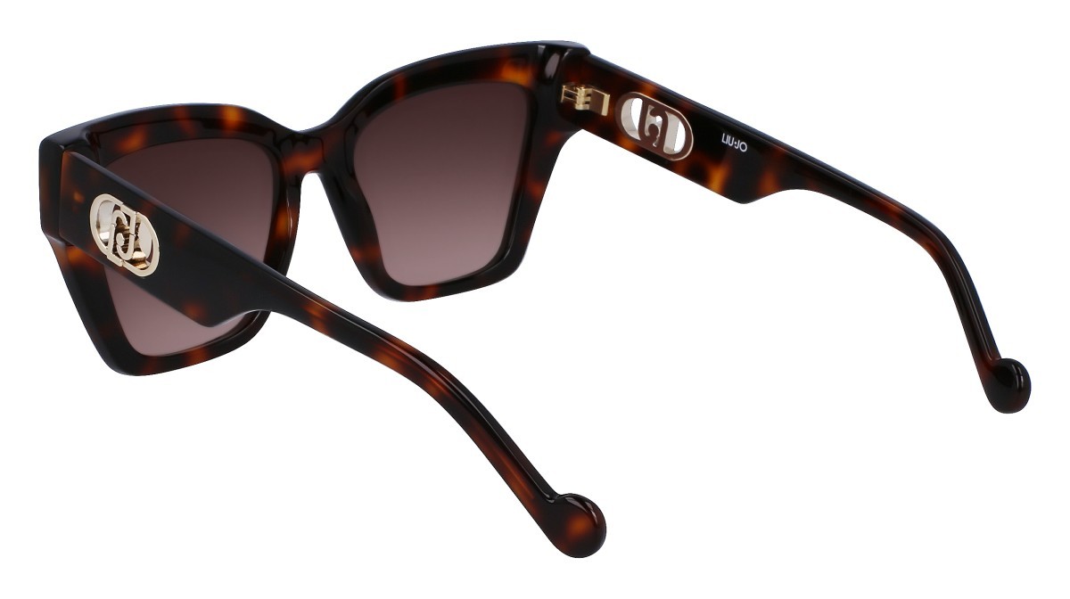 Occhiali da sole Liu Jo LJ777S (240) colore tortoise forma rettangolare lenti gradient brown