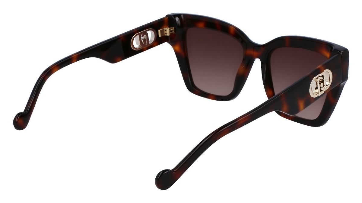 Occhiali da sole Liu Jo LJ777S (240) colore tortoise forma rettangolare lenti gradient brown