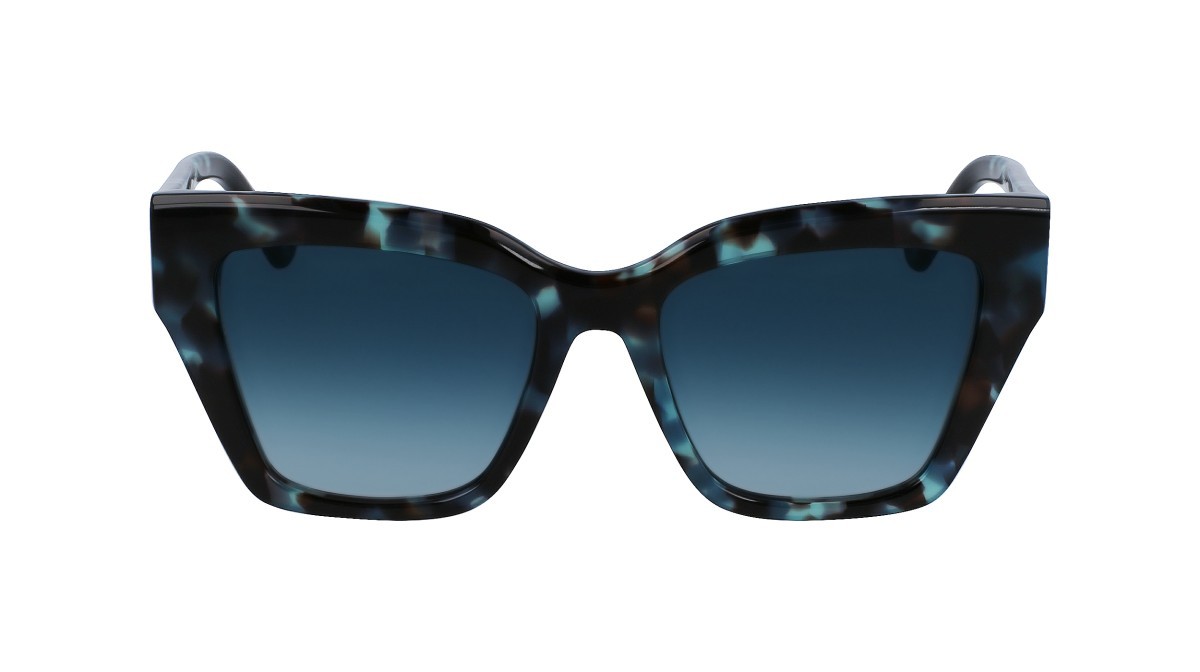 Occhiali da sole Liu Jo LJ777S (428) colore petrol tortoise forma rettangolare lenti gradient grey petrol