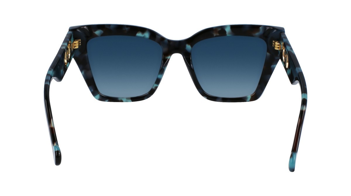 Occhiali da sole Liu Jo LJ777S (428) colore petrol tortoise forma rettangolare lenti gradient grey petrol