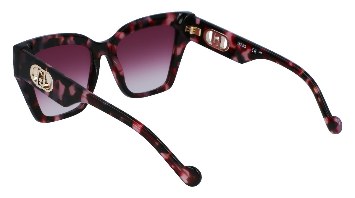 Occhiali da sole Liu Jo LJ777S (516) colore purple tortoise forma rettangolare lenti gradient purple/azure gradient