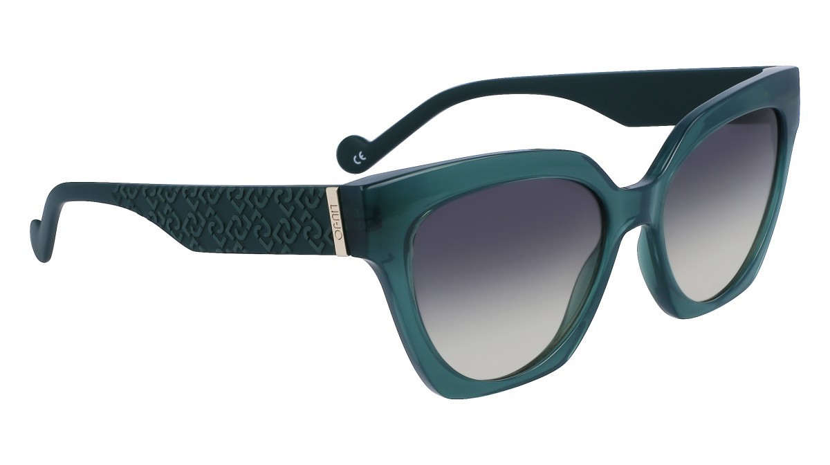 Occhiali da sole Liu Jo LJ778S (315) colore seafoam forma pantos lenti gradient green sand
