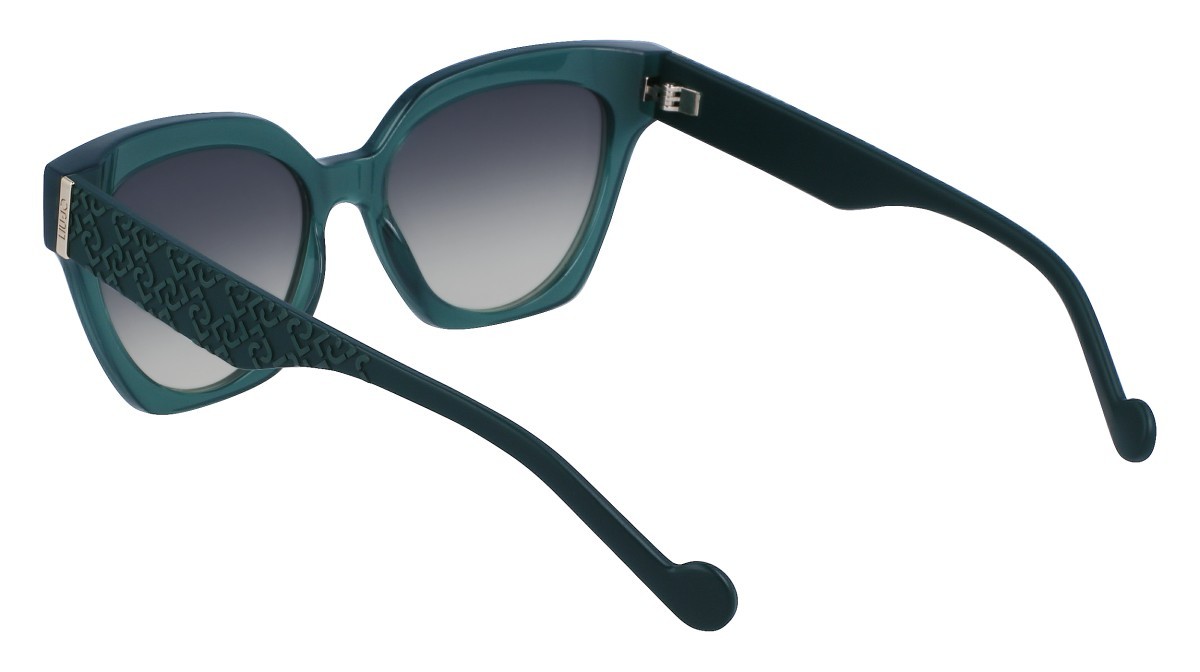 Occhiali da sole Liu Jo LJ778S (315) colore seafoam forma pantos lenti gradient green sand