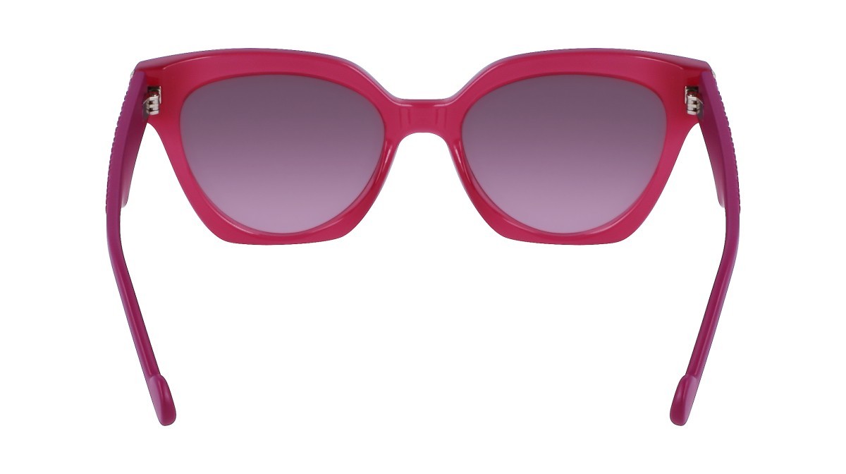 Occhiali da sole Liu Jo LJ778S (603) colore raspberry forma pantos lenti gradient brown rosberry