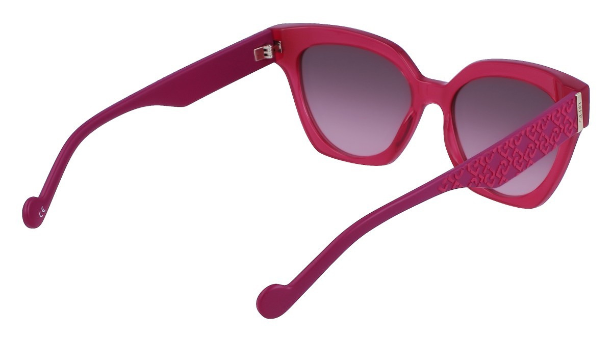 Occhiali da sole Liu Jo LJ778S (603) colore raspberry forma pantos lenti gradient brown rosberry