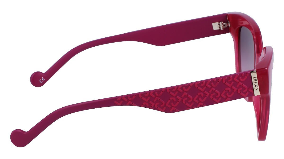 Occhiali da sole Liu Jo LJ778S (603) colore raspberry forma pantos lenti gradient brown rosberry
