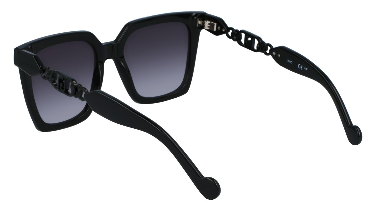 Occhiali da sole Liu Jo LJ779S (001) colore black forma rettangolare lenti gradient grey