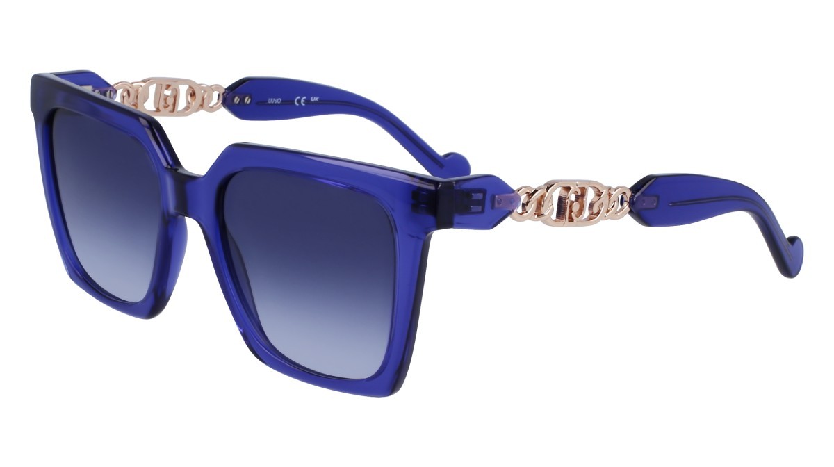 Occhiali da sole Liu Jo LJ779S (502) colore indigo forma rettangolare lenti gradient blue