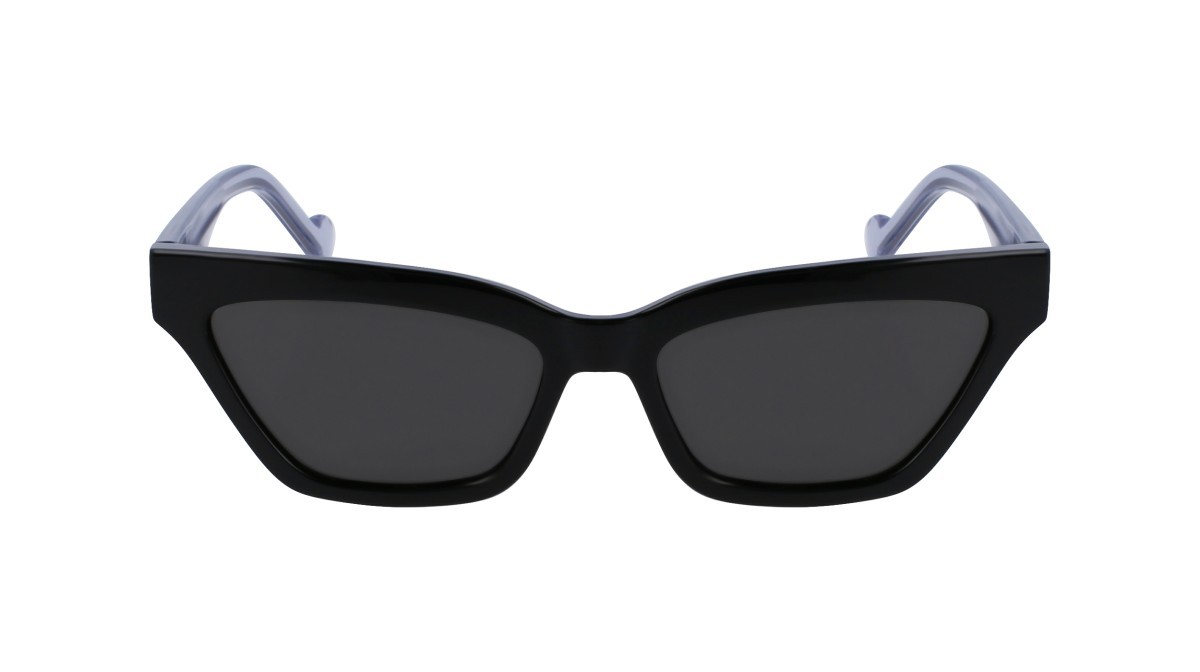 Sonnenbrillen Liu Jo LJ781S (001) farbe black form cat-eye gläser solid grey