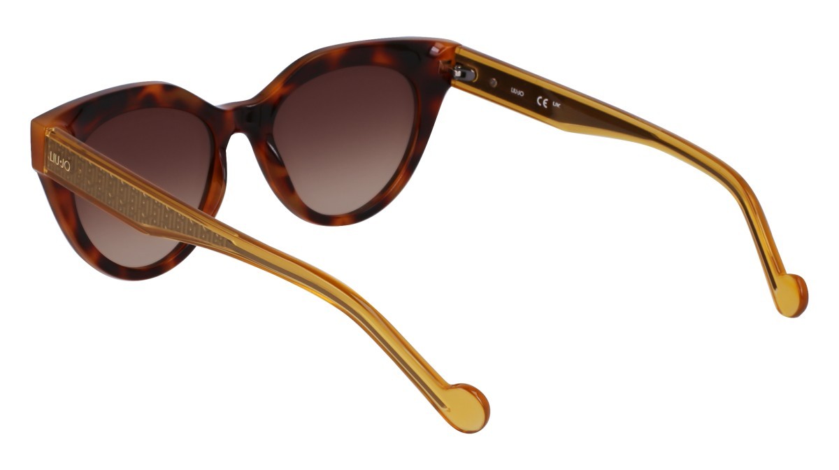 Sonnenbrillen Liu Jo LJ782S (240) farbe tortoise form cat-eye gläser gradient brown