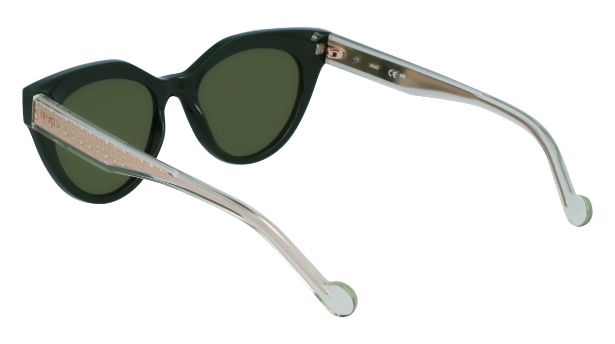 Sonnenbrillen Liu Jo LJ782S (300) farbe green form cat-eye gläser solid green