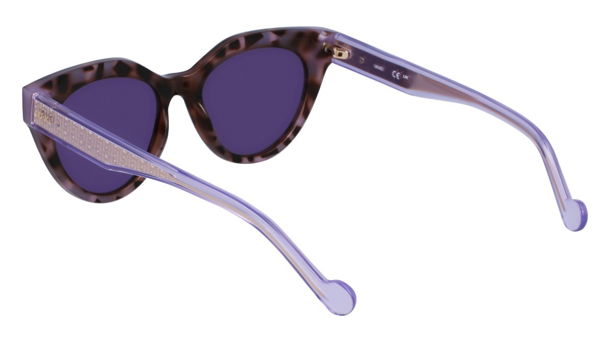 Sonnenbrillen Liu Jo LJ782S (516) farbe lilac tortoise form cat-eye gläser solid violet