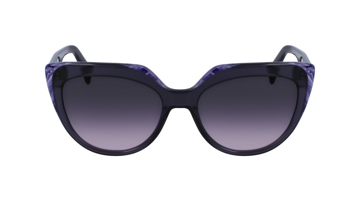 Sonnenbrillen Liu Jo LJ783S (024) farbe grey/lilac form cat-eye gläser gradient green/violet