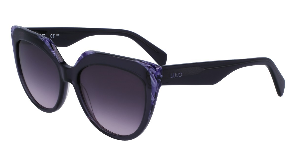Sonnenbrillen Liu Jo LJ783S (024) farbe grey/lilac form cat-eye gläser gradient green/violet