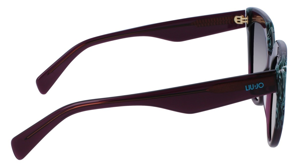 Sonnenbrillen Liu Jo LJ783S (513) farbe purple/green form cat-eye gläser gradient green rose