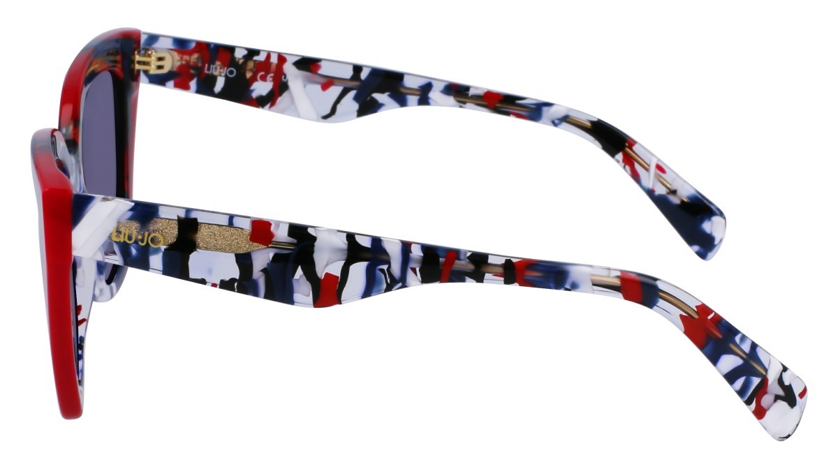 Occhiali da sole Liu Jo LJ784S (435) colore blue/red forma farfalla lenti gradient dark blue/blue