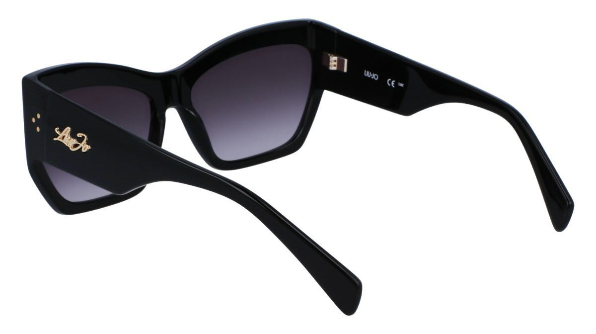 Sonnenbrillen Liu Jo LJ785S (001) farbe black form rechteckig gläser gradient grey