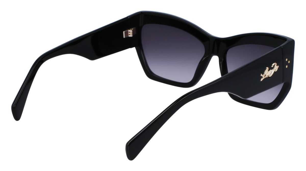 Sonnenbrillen Liu Jo LJ785S (001) farbe black form rechteckig gläser gradient grey
