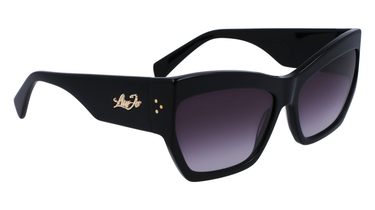 Sonnenbrillen Liu Jo LJ785S (001) farbe black form rechteckig gläser gradient grey