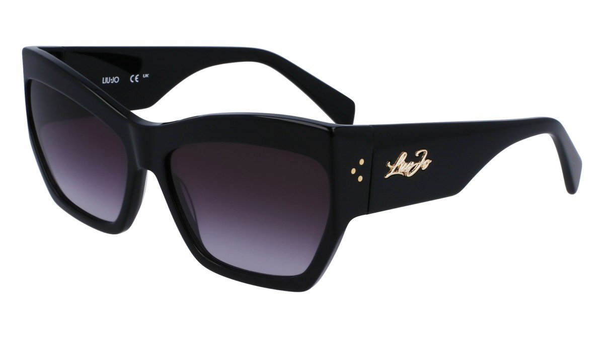 Sonnenbrillen Liu Jo LJ785S (001) farbe black form rechteckig gläser gradient grey