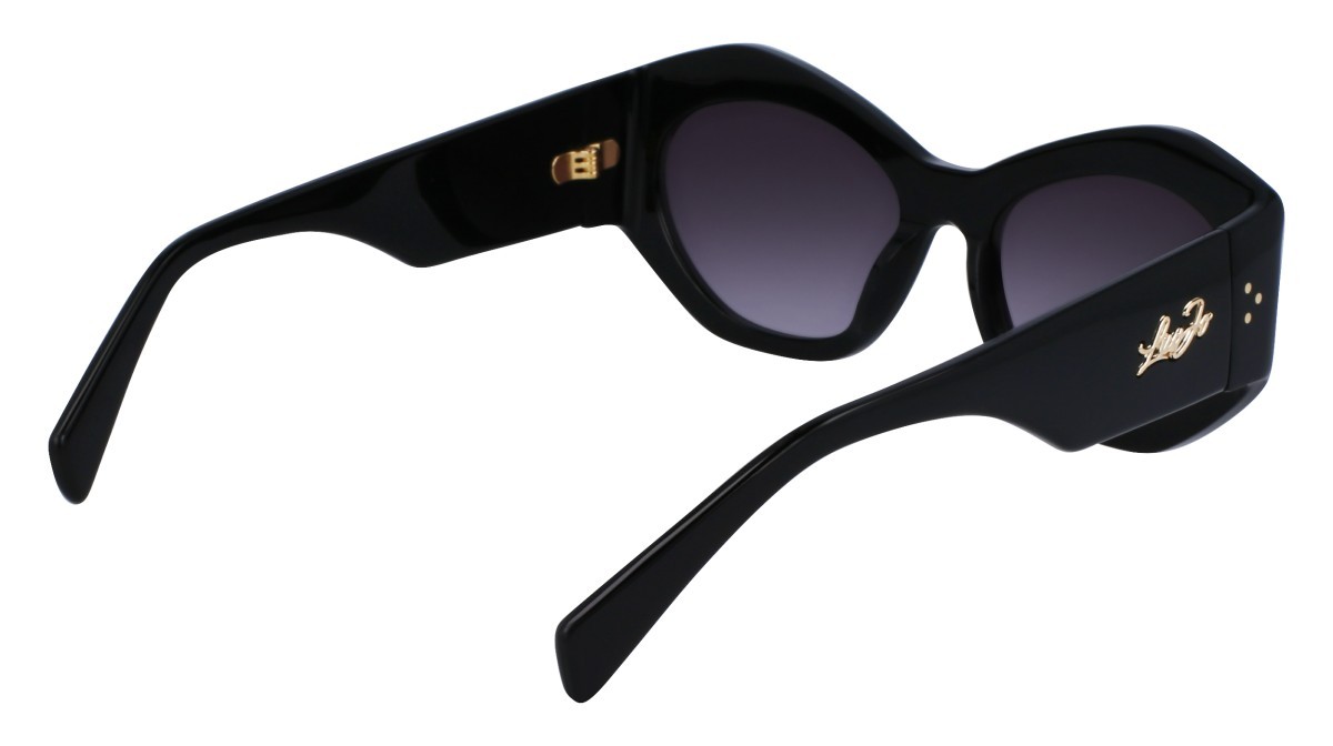 Sonnenbrillen Liu Jo LJ786S (001) farbe black form oval gläser gradient grey