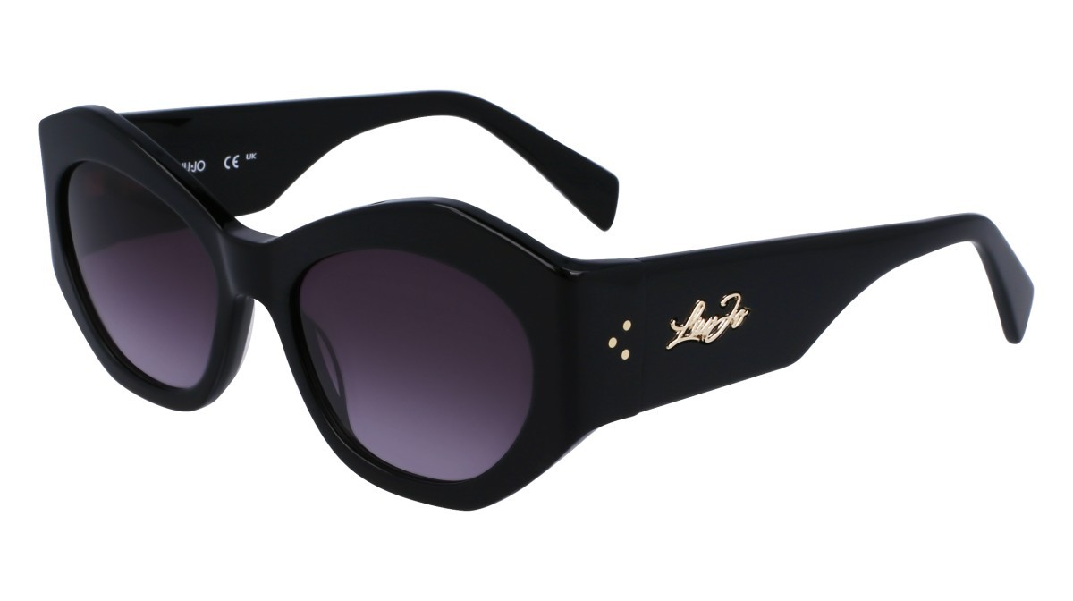 Sonnenbrillen Liu Jo LJ786S (001) farbe black form oval gläser gradient grey