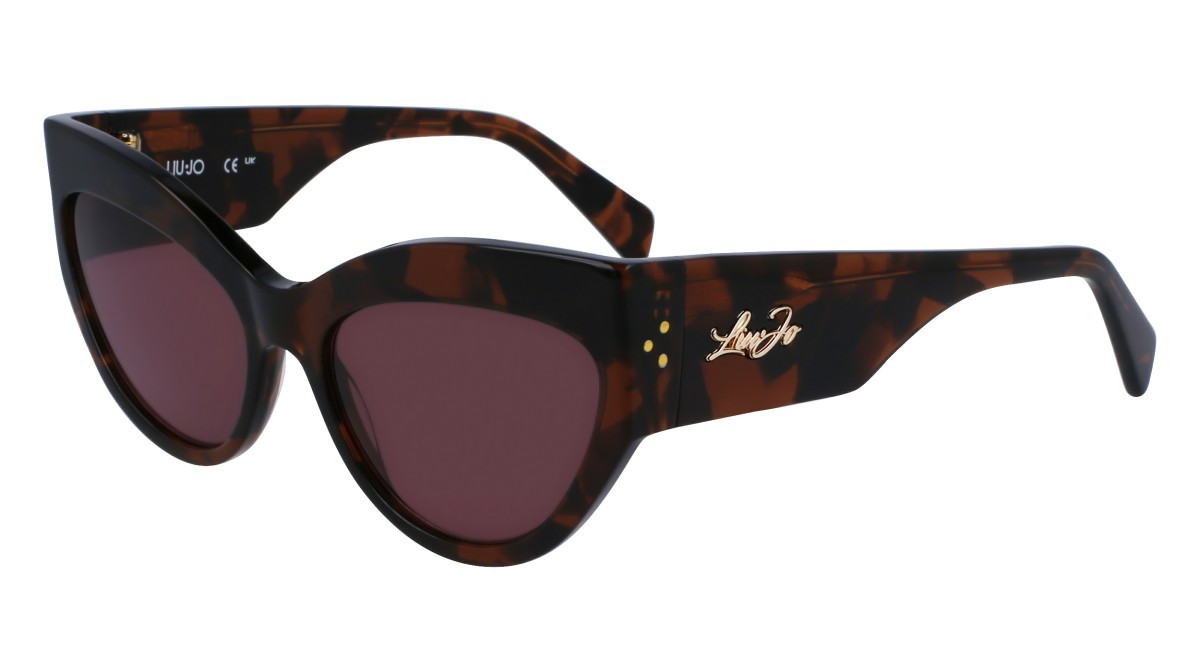 Sonnenbrillen Liu Jo LJ787S (242) farbe dark tortoise form cat-eye gläser brown