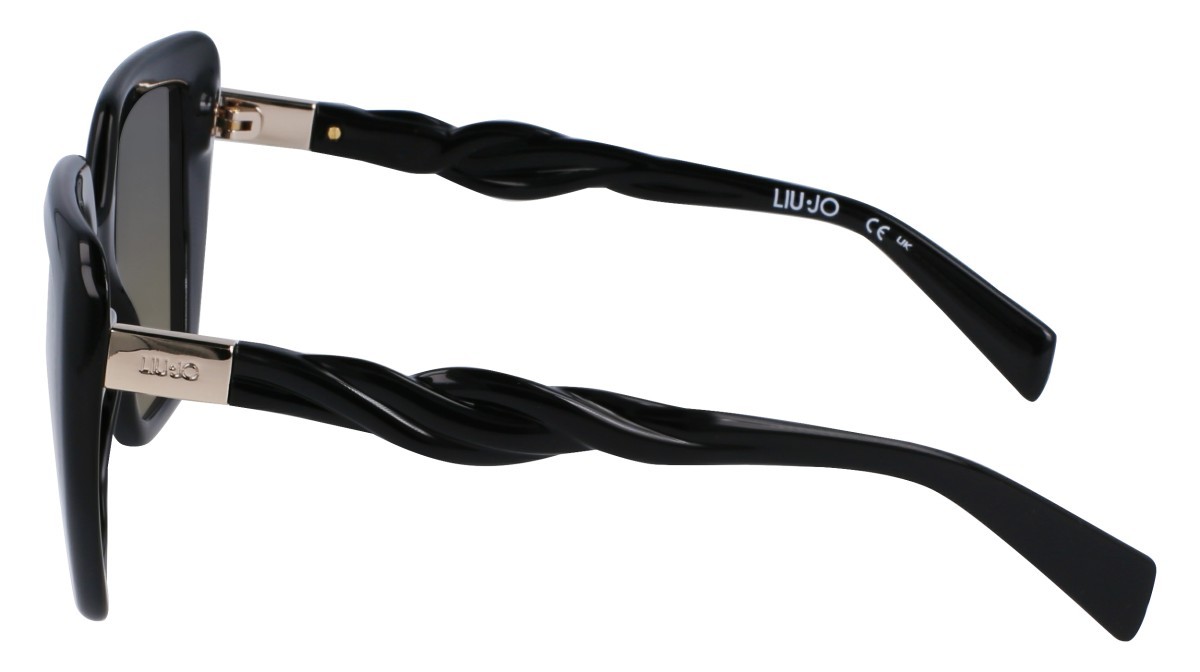 Occhiali da sole Liu Jo LJ788S (001) colore black forma rettangolare lenti gradient dark blue ochre