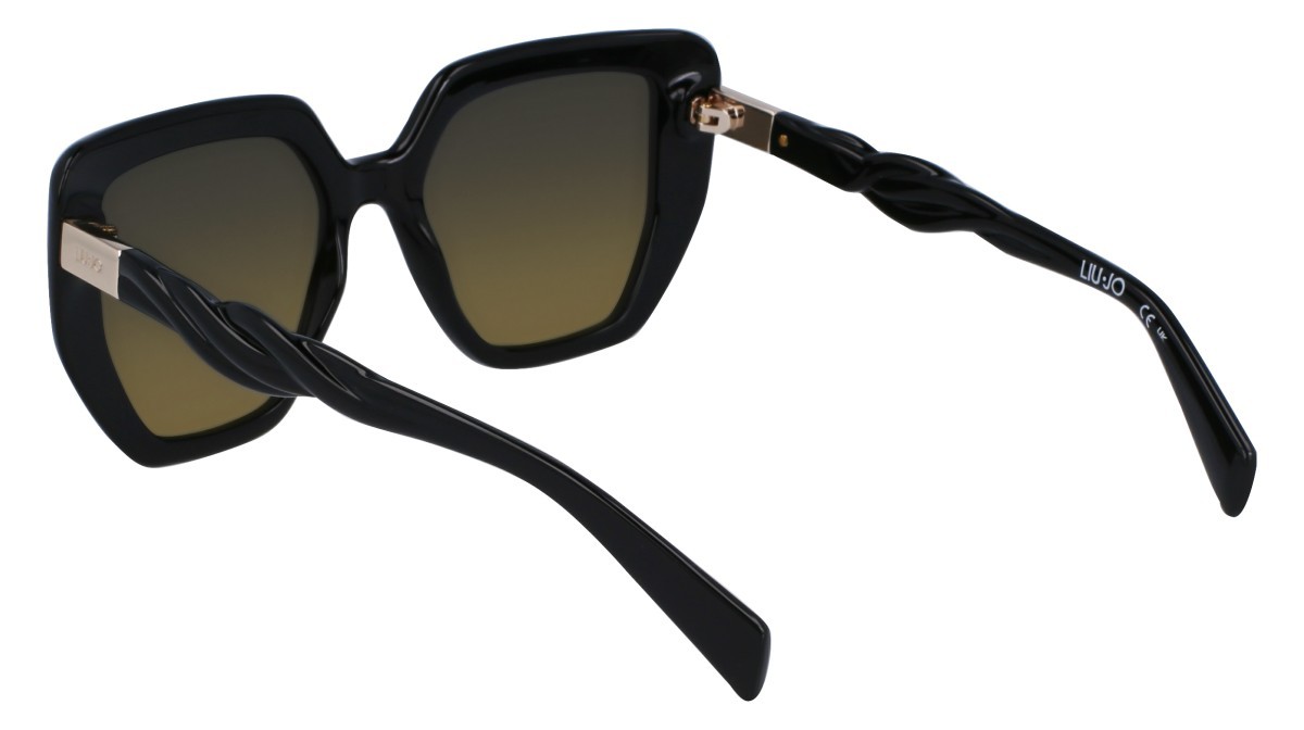 Occhiali da sole Liu Jo LJ788S (001) colore black forma rettangolare lenti gradient dark blue ochre