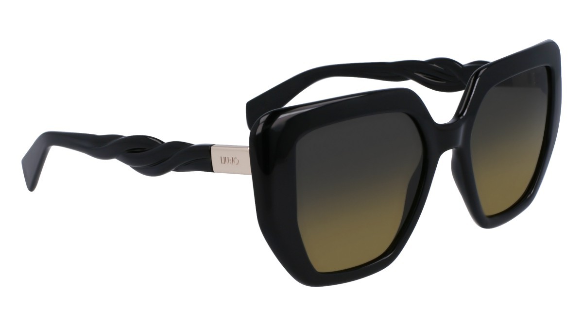 Occhiali da sole Liu Jo LJ788S (001) colore black forma rettangolare lenti gradient dark blue ochre