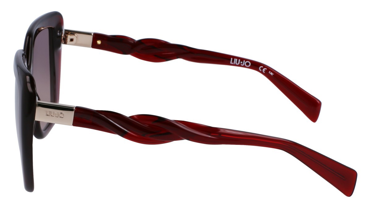 Occhiali da sole Liu Jo LJ788S (601) colore burgundy forma rettangolare lenti gradient brown