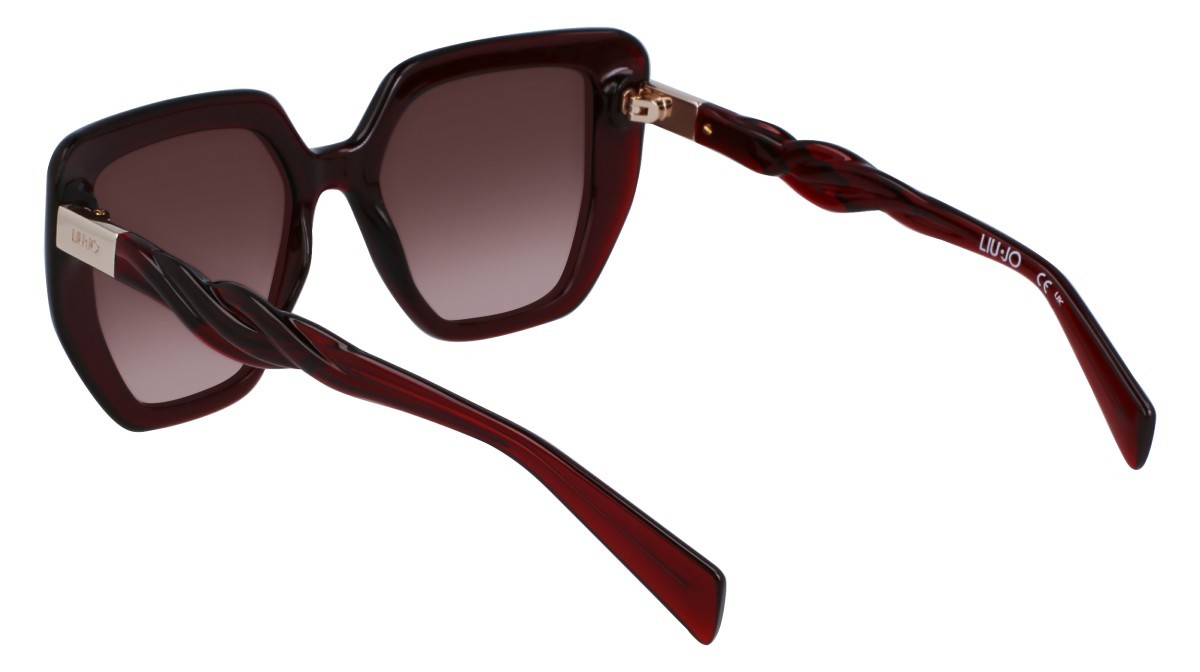 Occhiali da sole Liu Jo LJ788S (601) colore burgundy forma rettangolare lenti gradient brown