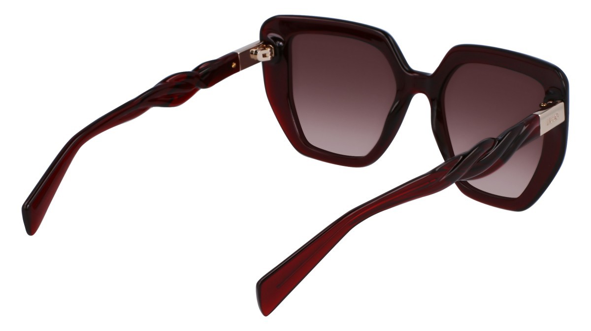 Occhiali da sole Liu Jo LJ788S (601) colore burgundy forma rettangolare lenti gradient brown