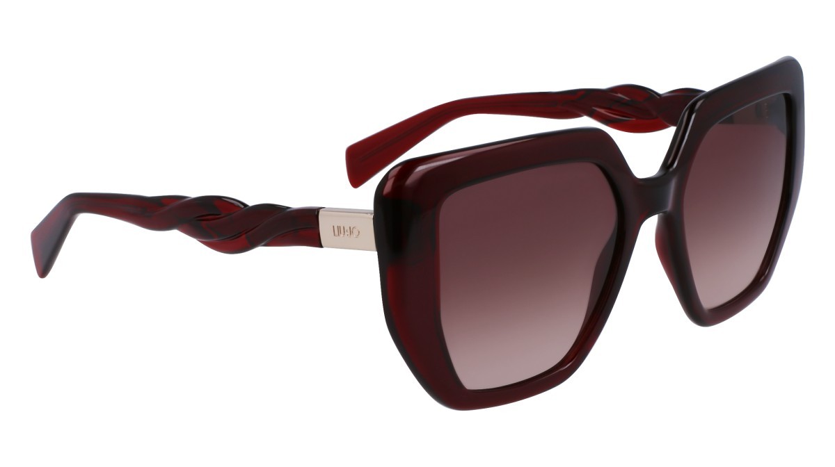Occhiali da sole Liu Jo LJ788S (601) colore burgundy forma rettangolare lenti gradient brown