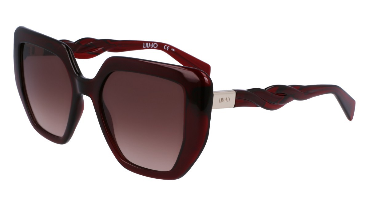 Occhiali da sole Liu Jo LJ788S (601) colore burgundy forma rettangolare lenti gradient brown