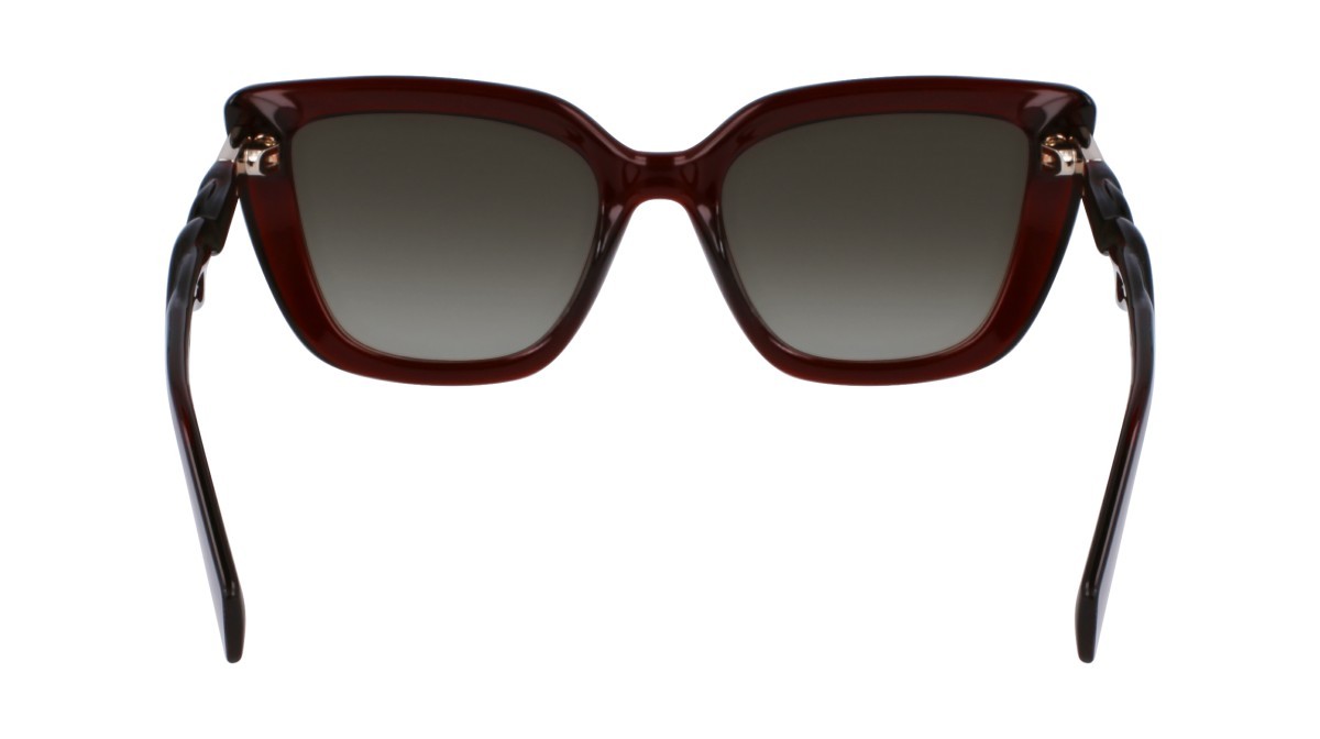 Occhiali da sole Liu Jo LJ789S (200) colore brown forma cat eye lenti gradient khaki