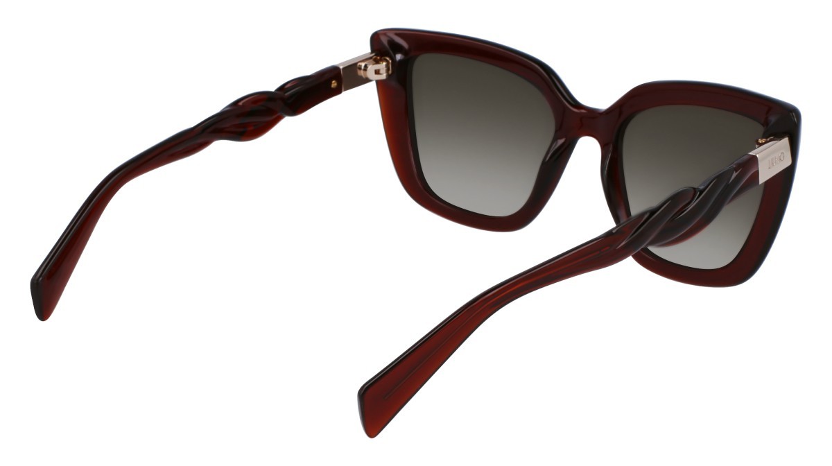Occhiali da sole Liu Jo LJ789S (200) colore brown forma cat eye lenti gradient khaki