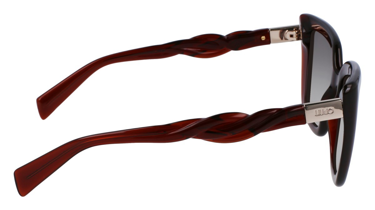 Occhiali da sole Liu Jo LJ789S (200) colore brown forma cat eye lenti gradient khaki