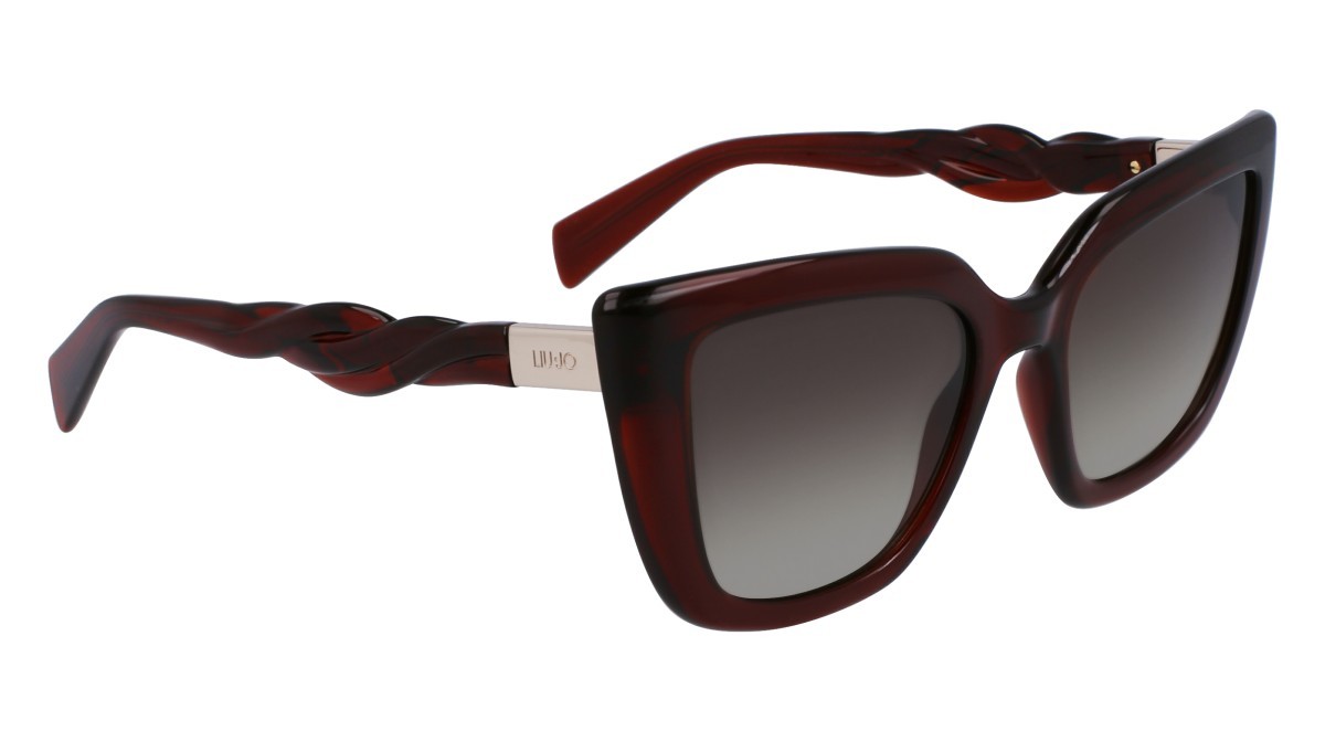 Occhiali da sole Liu Jo LJ789S (200) colore brown forma cat eye lenti gradient khaki