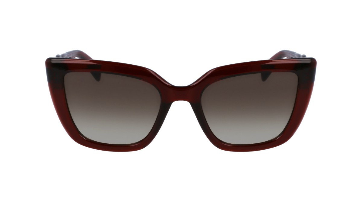 Occhiali da sole Liu Jo LJ789S (200) colore brown forma cat eye lenti gradient khaki