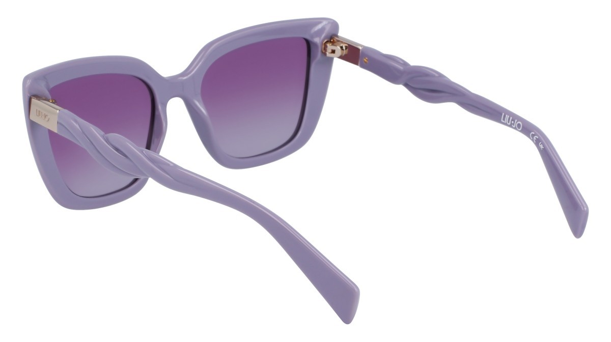 Sunglasses Liu Jo LJ789S (517) color lilac shape cat eye lenses gradient purple grey