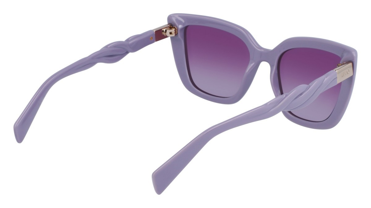 Sunglasses Liu Jo LJ789S (517) color lilac shape cat eye lenses gradient purple grey