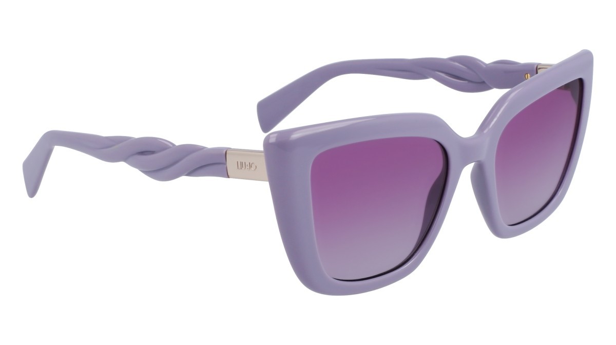 Sunglasses Liu Jo LJ789S (517) color lilac shape cat eye lenses gradient purple grey