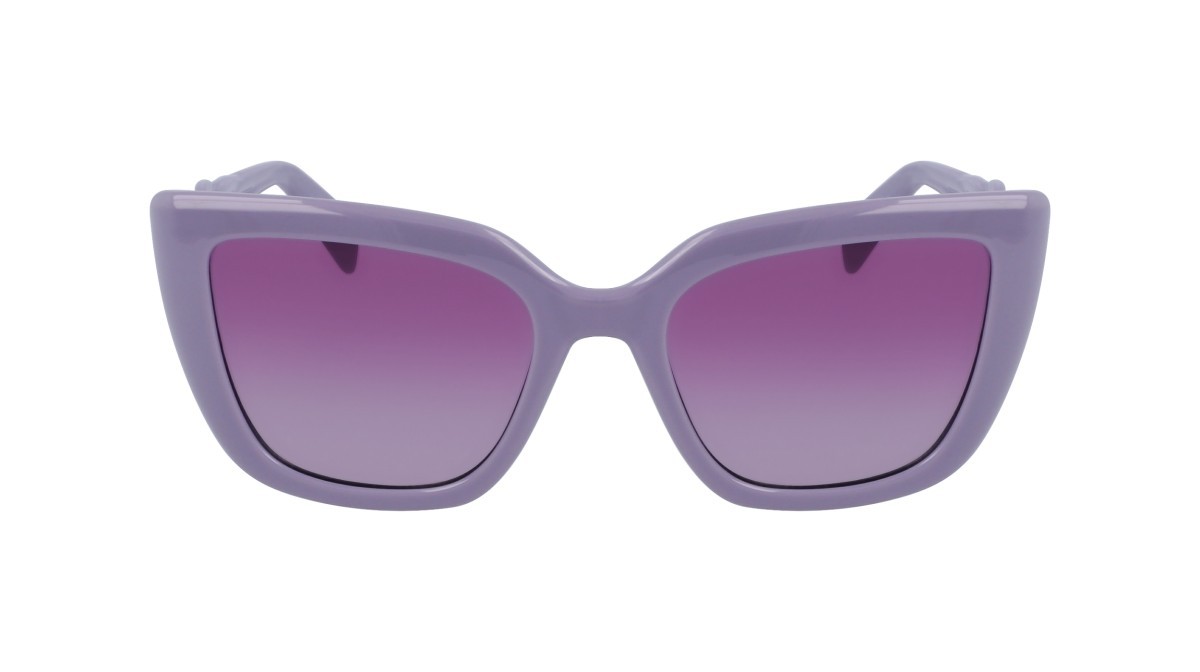 Sunglasses Liu Jo LJ789S (517) color lilac shape cat eye lenses gradient purple grey