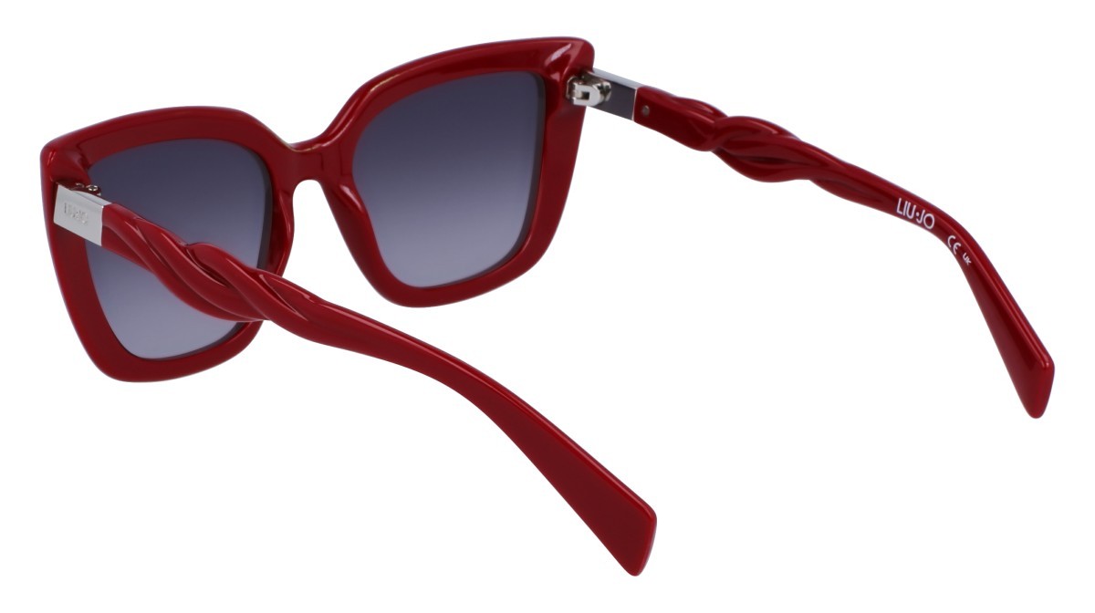 Occhiali da sole Liu Jo LJ789S (600) colore red forma cat eye lenti gradient grey